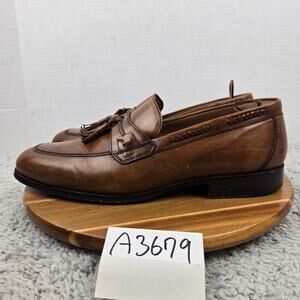 Johnston and Murphy Mens 11W Signature Series Brown Casual Tasseled Loafer Wide